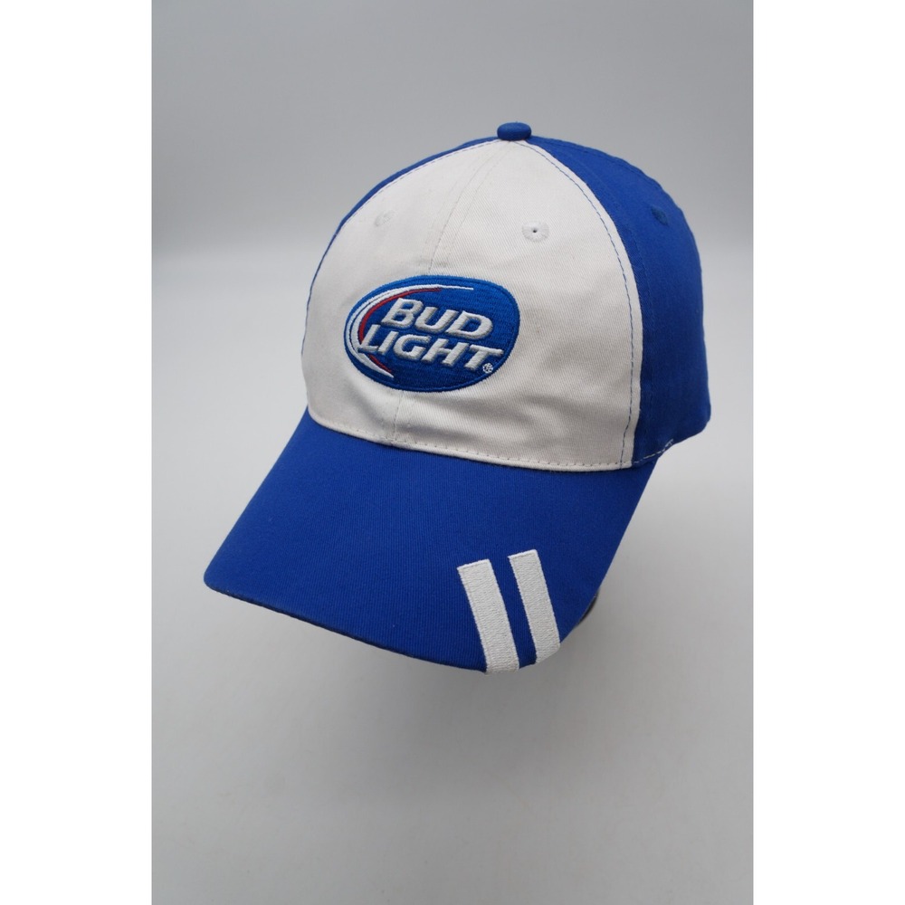 K-Products Bud Light Strapback Hat Baseball Cap Blue Beer Adjustable OSFA